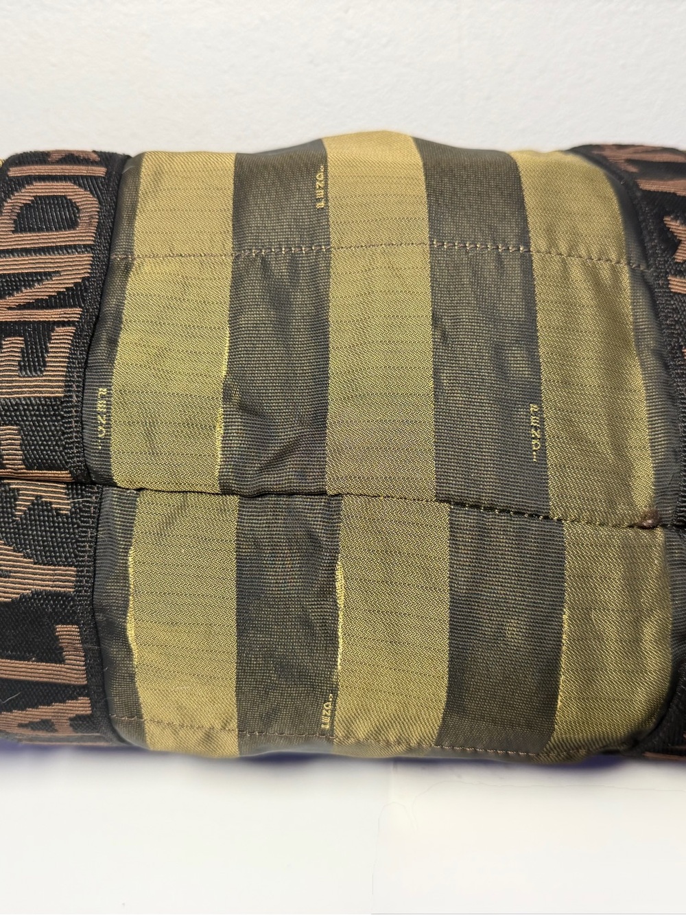 Fendi Roma Striped Canvas Tote Bag in Olive & Dark Brown with COS - Picture 14 of 16